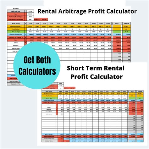 airbnb calculator excel|airbnb profitability calculator.